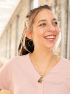 Mixed Metal Loop Earrings