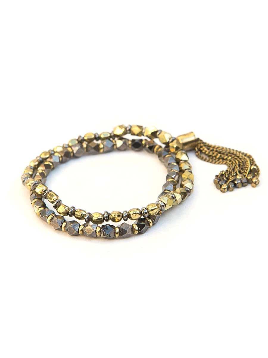 Dark Charm Bracelet Stack by Fair Anita