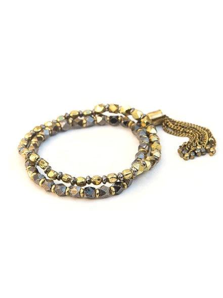 Dark Charm Bracelet Stack by Fair Anita
