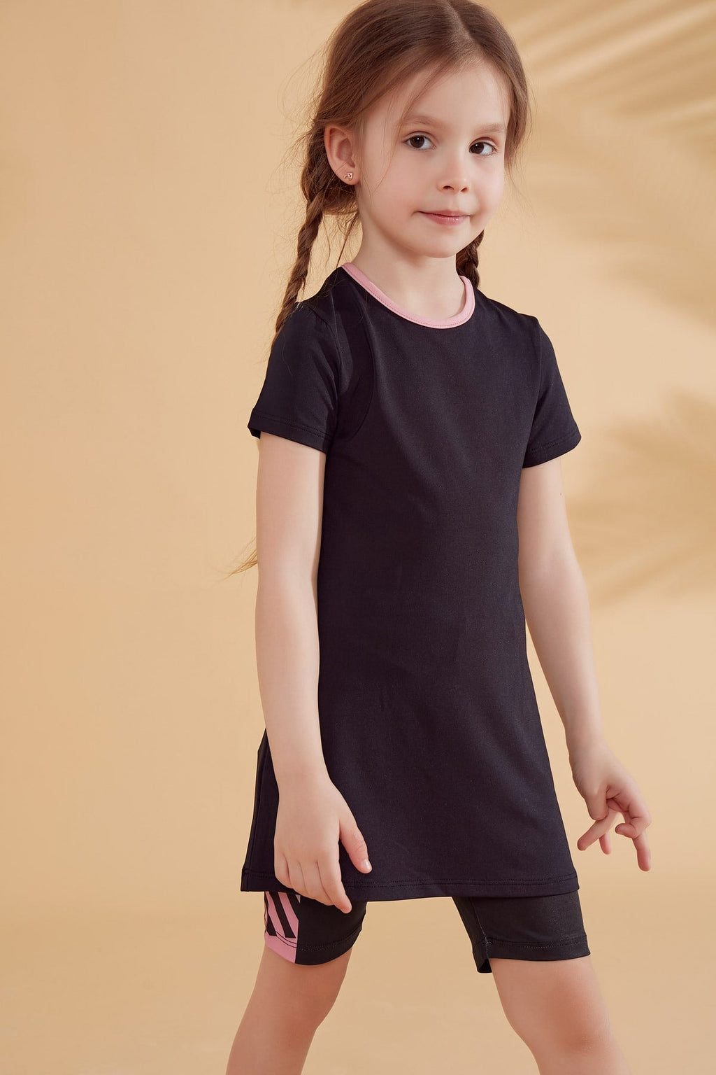 Lycra Black Kids Swimsuit K2336