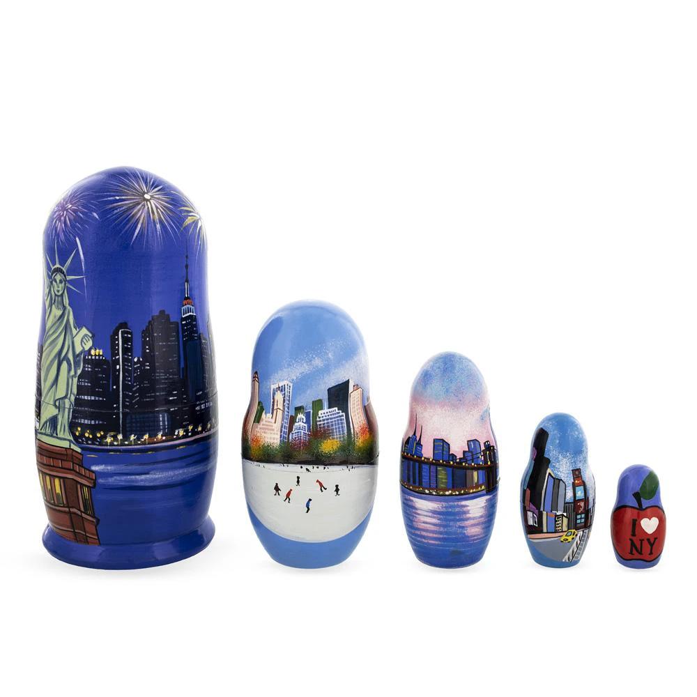 New York City Wooden Stacking Nesting Dolls by BestPysanky
