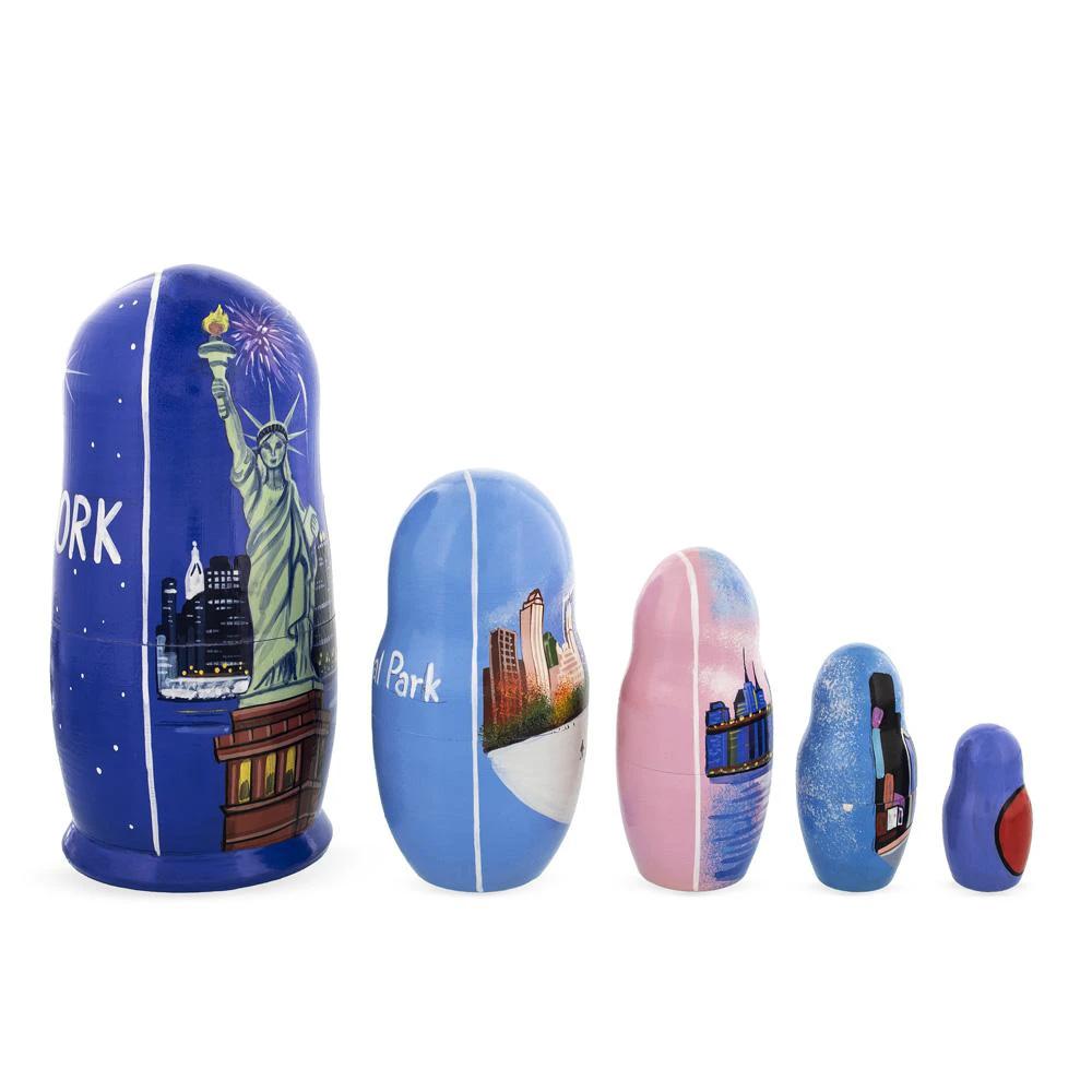 New York City Wooden Stacking Nesting Dolls by BestPysanky