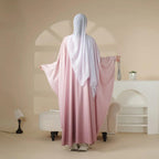 Glitter Gradient Polyester Abaya Set 4-Piece (MOA036)