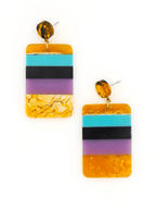 Mod Resin Color Block Earrings by Fair Anita