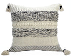 Modern 22" X 22" Throw Pillow for couch with Tassels La Vie Bien Modern 22" X 22" Throw Pillow for couch with Tassels