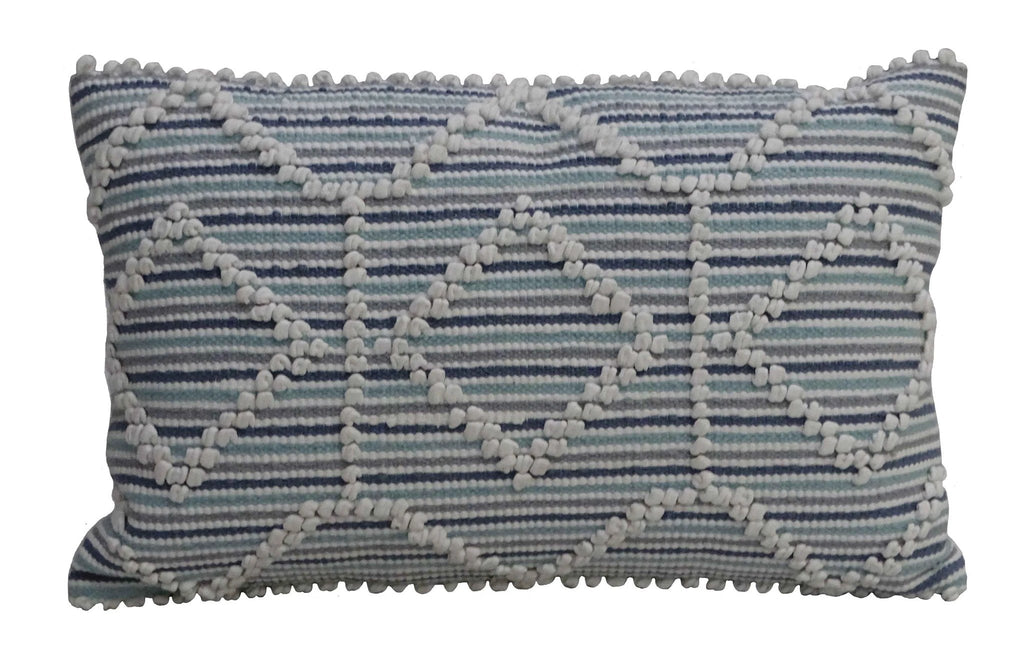 Modern Handwoven 14"X 24" Throw Pillow by Vibhsa