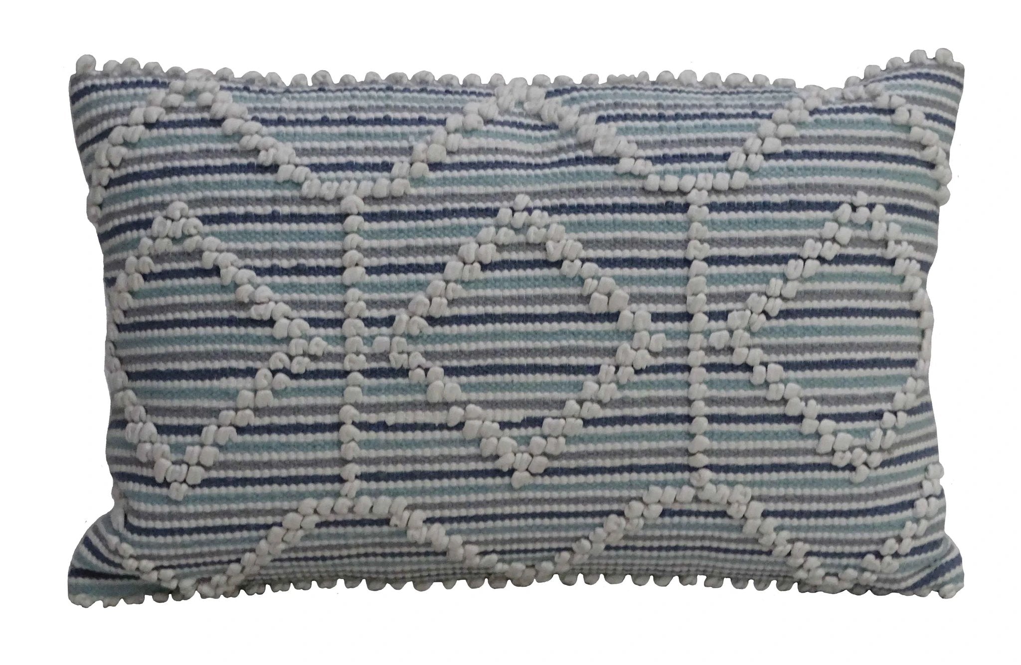 Modern Handwoven 14"X 24" Throw Pillow by Vibhsa