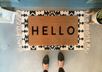 Modern HELLO Outdoor Doormat by Nickel Designs Custom Doormats