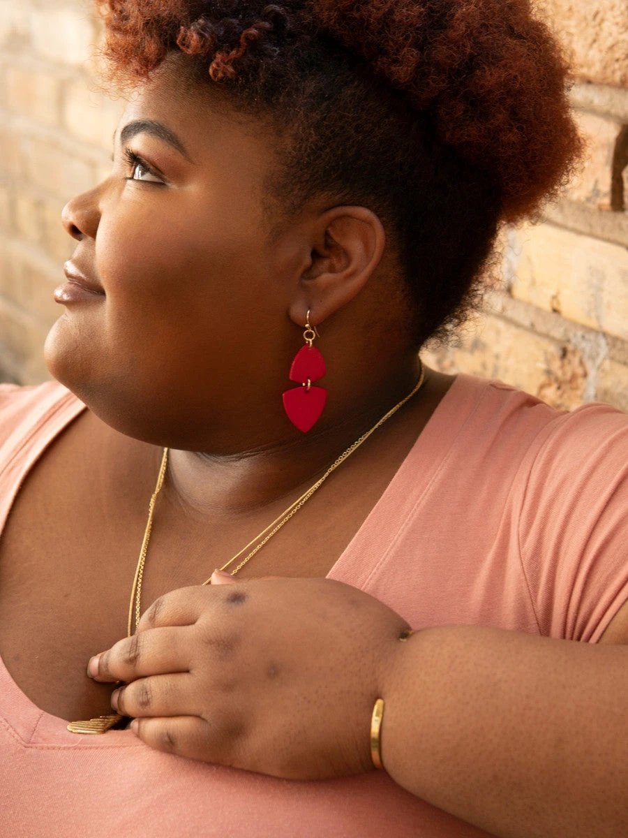 Modern Poppy Dangle Earrings