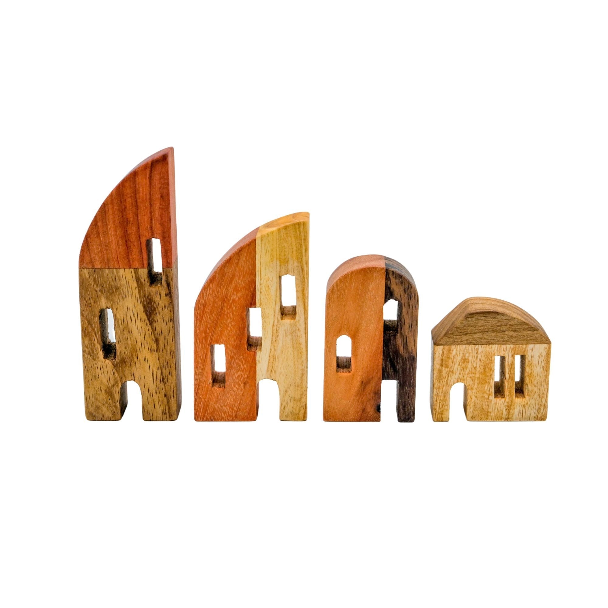 Modern Wood Christmas Village Home La Vie Bien Modern Wood Christmas Village