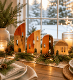 Modern Wood Christmas Village Home La Vie Bien Modern Wood Christmas Village