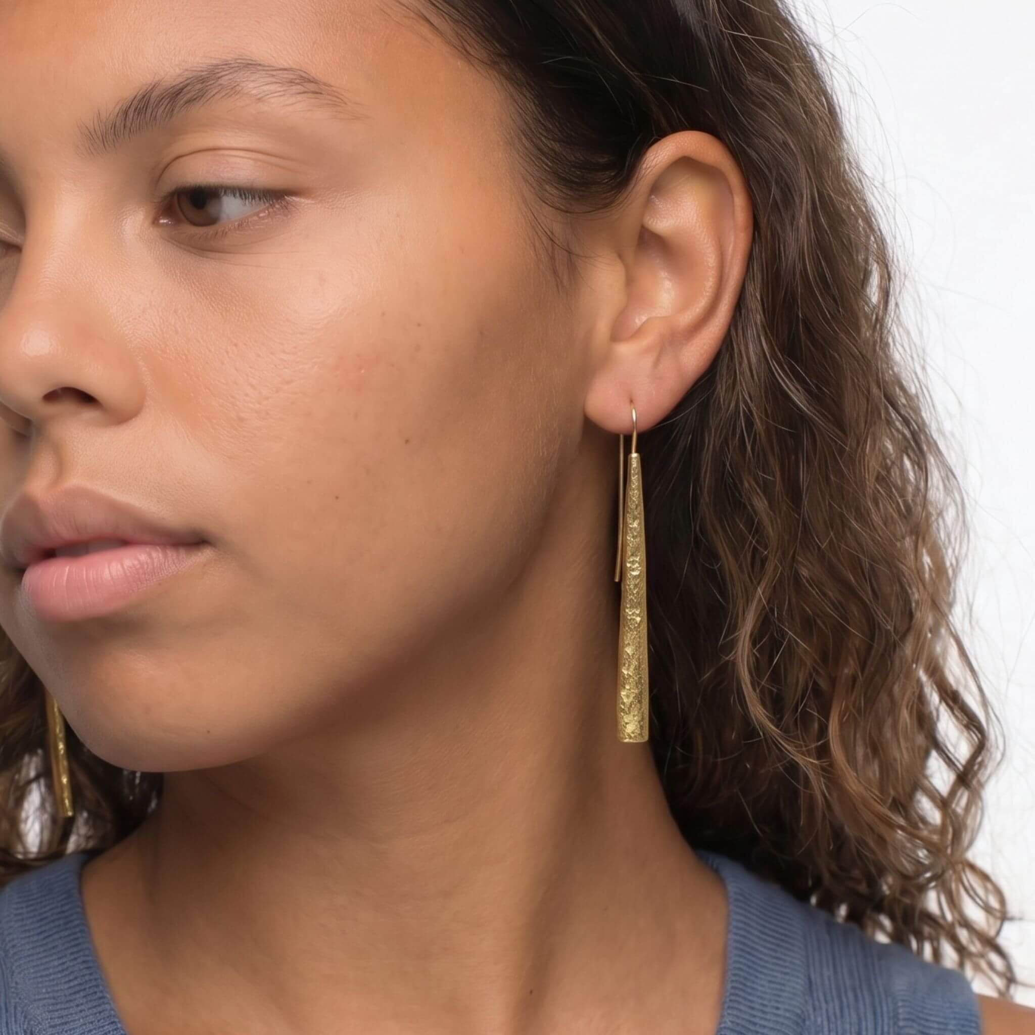 Moja Brass Long Bar Dangle Earrings for Women Earrings La Vie Bien Moja Brass Long Bar Dangle Earrings for Women