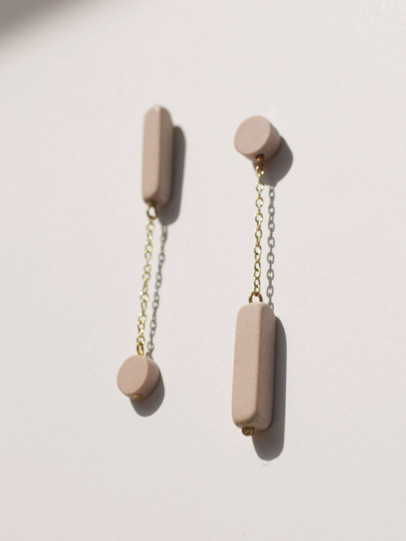 Mojave Reverse Clay Earrings Sand Dune by Ethical Trade Co