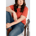 Mom Crop Tee in Tomato by Polished Prints