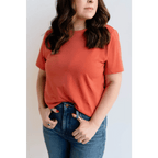 Mom Crop Tee in Tomato by Polished Prints