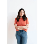 Mom Crop Tee in Tomato by Polished Prints