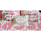 Mom Love Letters Hand - Embroidered Pillow - Available in Rose and Natural by CatStudio Pillows La Vie Bien Mom Love Letters Hand - Embroidered Pillow - Available in Rose and Natural by CatStudio