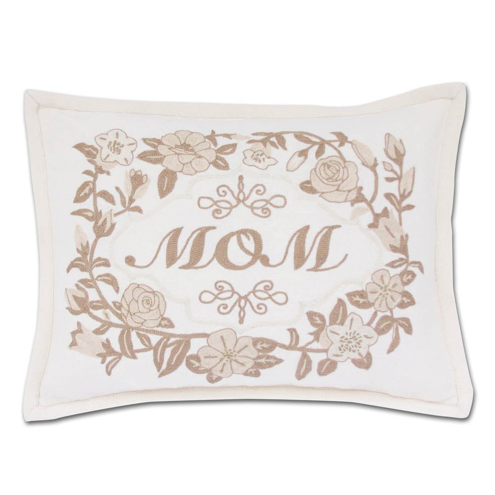 Mom Love Letters Hand - Embroidered Pillow - Available in Rose and Natural by CatStudio Pillows La Vie Bien Mom Love Letters Hand - Embroidered Pillow - Available in Rose and Natural by CatStudio