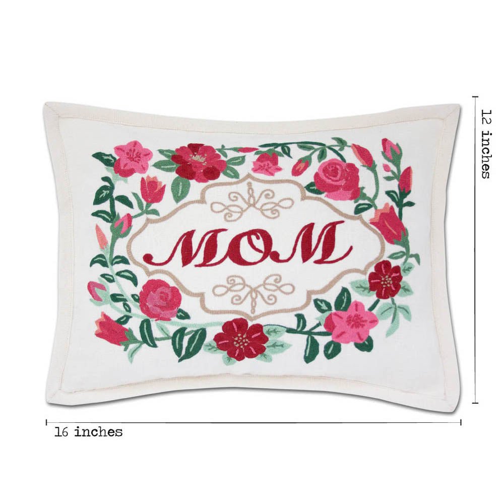 Mom Love Letters Hand - Embroidered Pillow - Available in Rose and Natural by CatStudio Pillows La Vie Bien Mom Love Letters Hand - Embroidered Pillow - Available in Rose and Natural by CatStudio