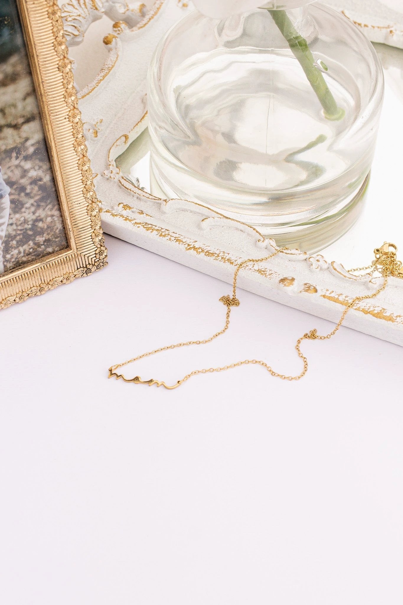 "Mom" Necklace by Rose & Clay