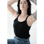 Mom Tank in Jet Black by Polished Prints