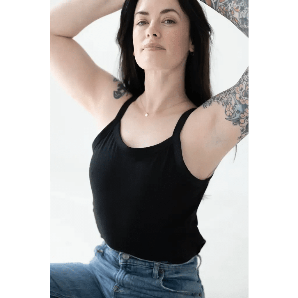 Mom Tank in Jet Black by Polished Prints
