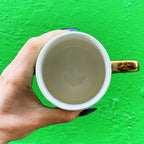Mom Tapered Mug with Gold Handle | Ceramic Coffee Tea Cup | 11oz by The Bullish Store