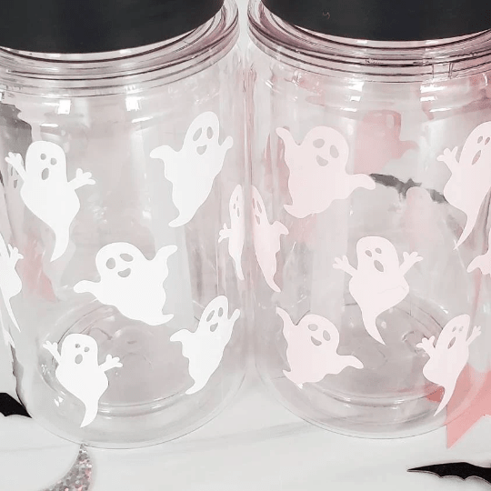 Mommy and Me Matching Halloween Ghost Cups Drinkware La Vie Bien Mommy and Me Matching Halloween Ghost Cups