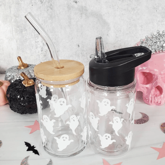 Mommy and Me Matching Halloween Ghost Cups Drinkware La Vie Bien Mommy and Me Matching Halloween Ghost Cups