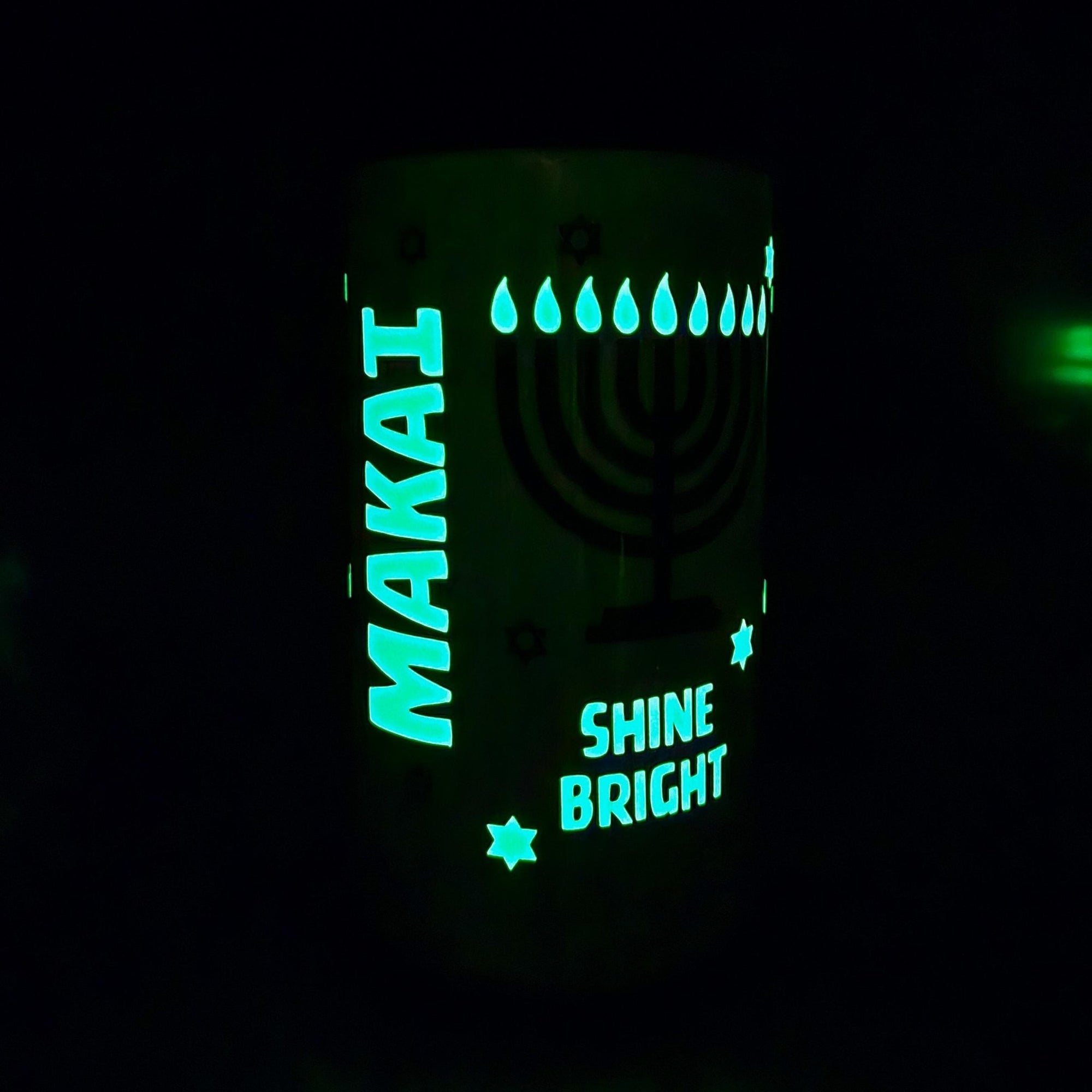 Mommy and Me Shine Bright Hanukkah Glow - in - the - Dark Tumbler Set