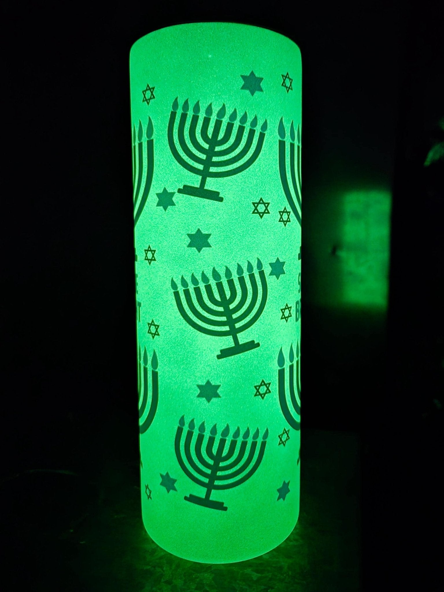 Mommy and Me Shine Bright Hanukkah Glow - in - the - Dark Tumbler Set
