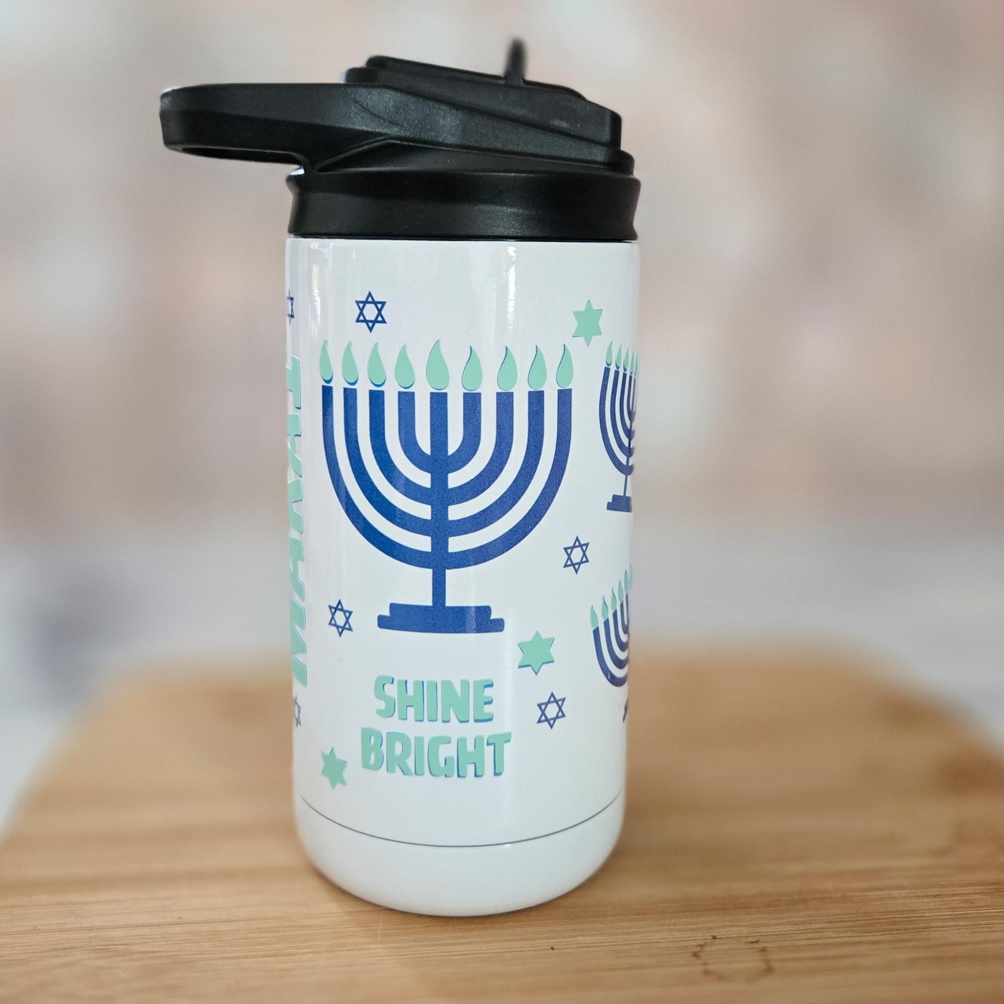 Mommy and Me Shine Bright Hanukkah Glow - in - the - Dark Tumbler Set