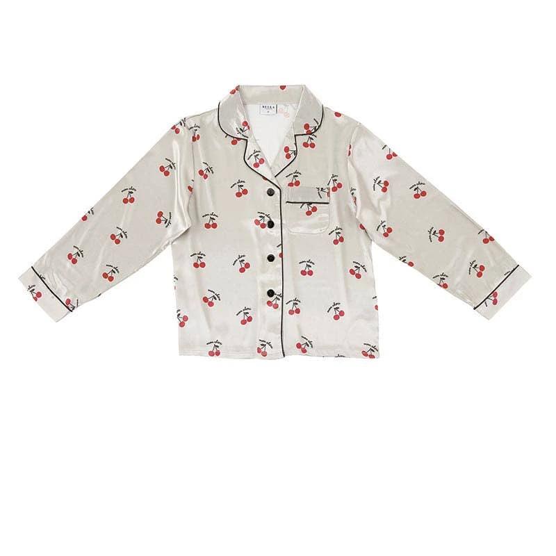 Mon Cheri Cherries Full Length Pajama Set [Available in XL Only] by The Bullish Store