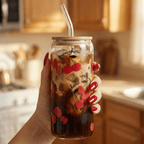 Mon Cheri Glass Tumbler with Bamboo Lid and Glass Straw | Travel Drinkware | 20oz by The Bullish Store