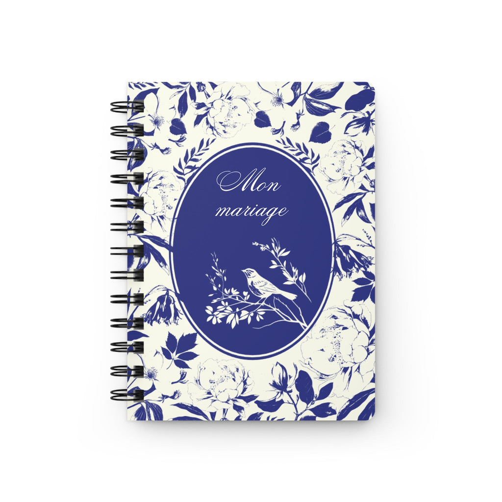 Mon mariage French Elegant Floral Spiral Notebook for Wedding planning Paper products La Vie Bien Mon mariage French Elegant Floral Spiral Notebook for Wedding planning