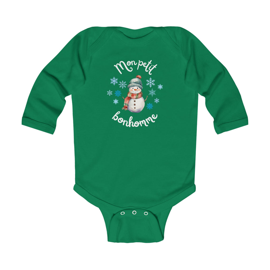 Mon petit bonhomme de neige baby bodysuit