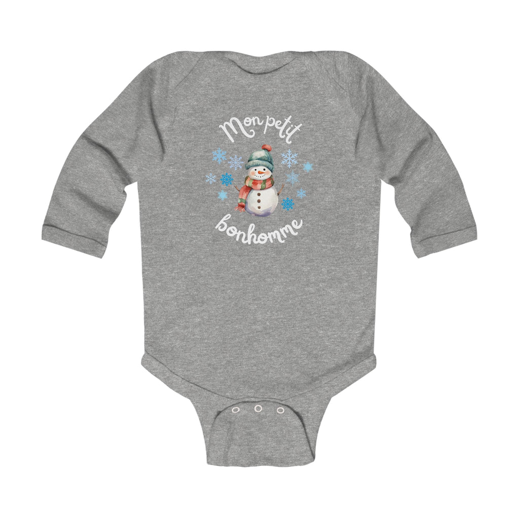 Mon petit bonhomme de neige baby bodysuit