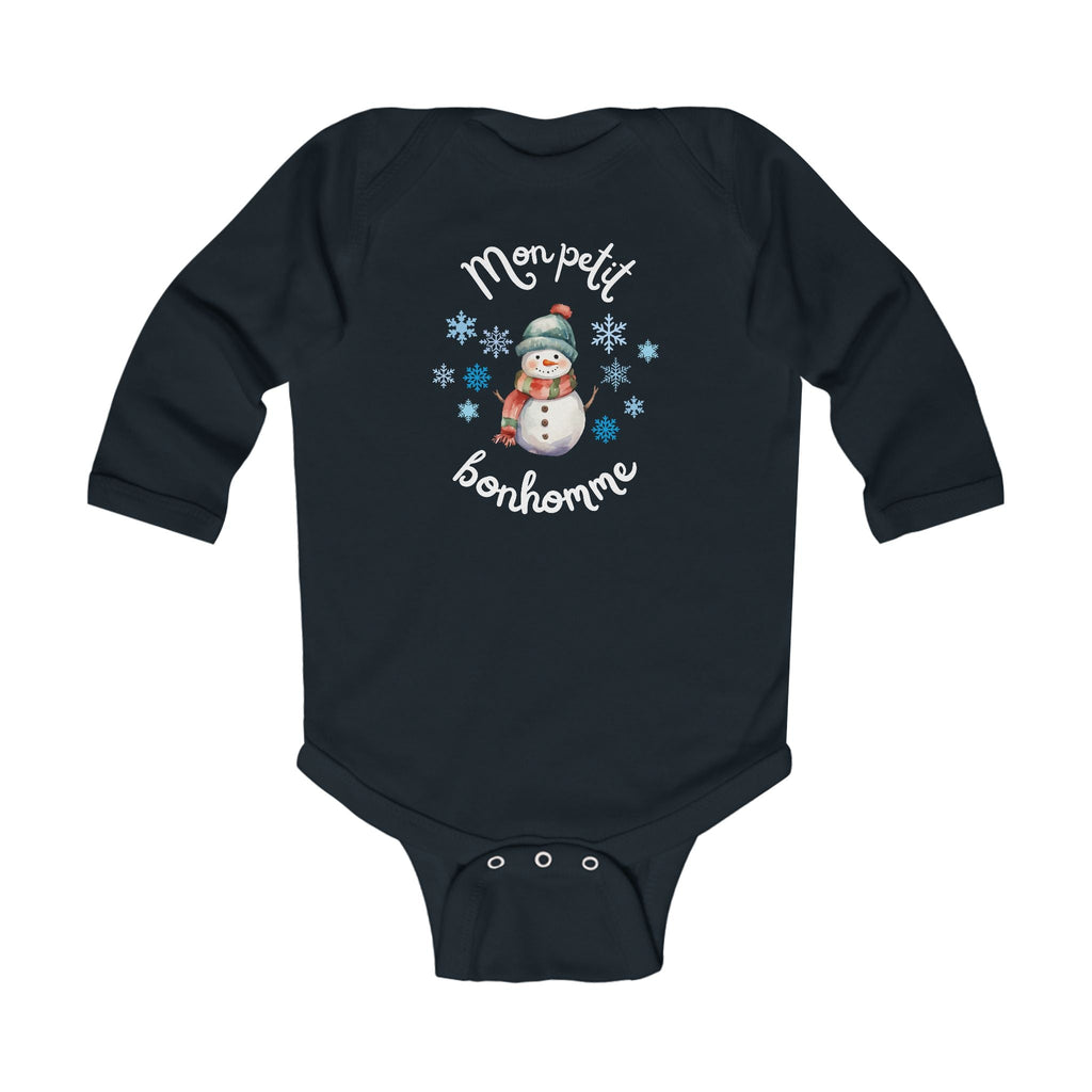 Mon petit bonhomme de neige baby bodysuit
