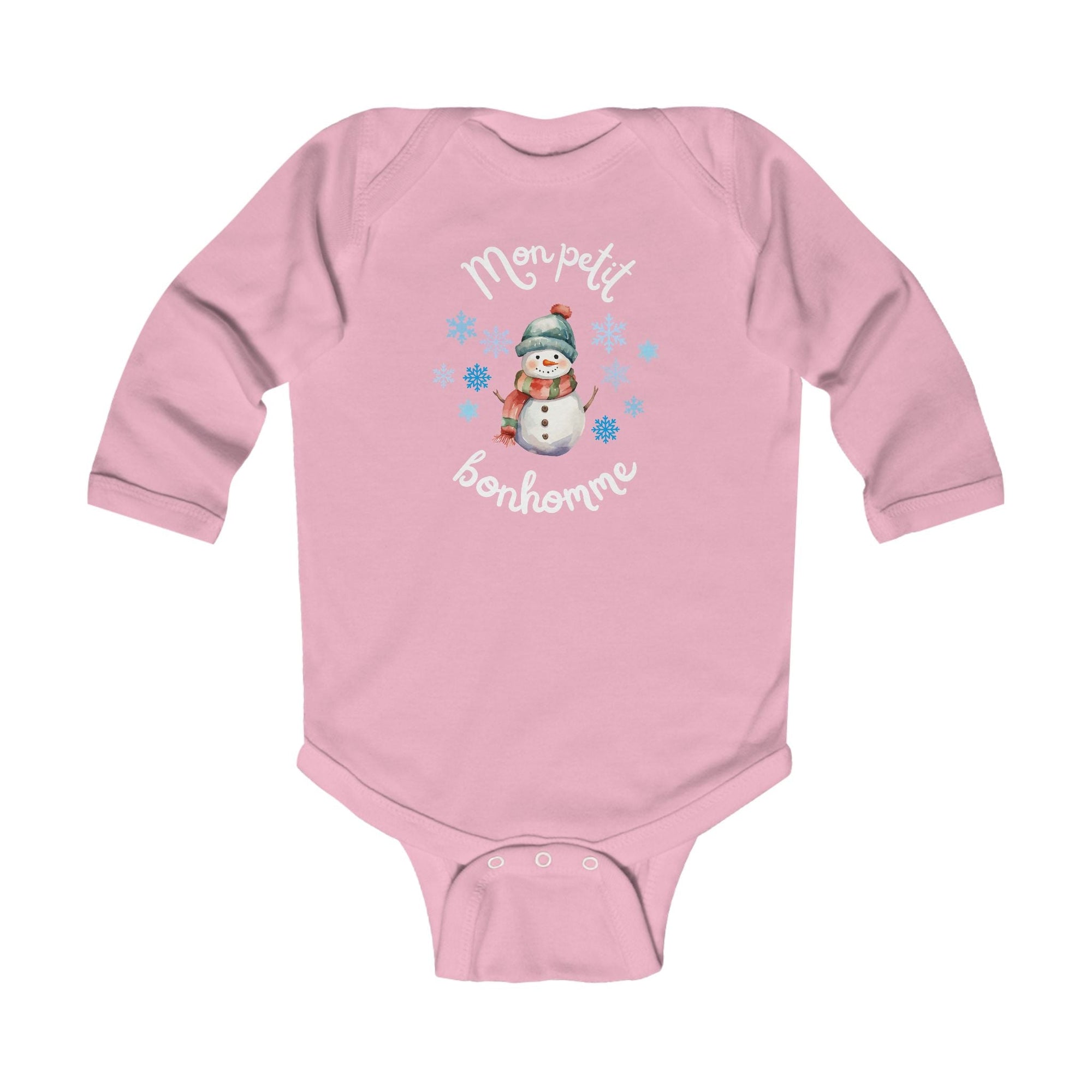 Mon petit bonhomme de neige baby bodysuit