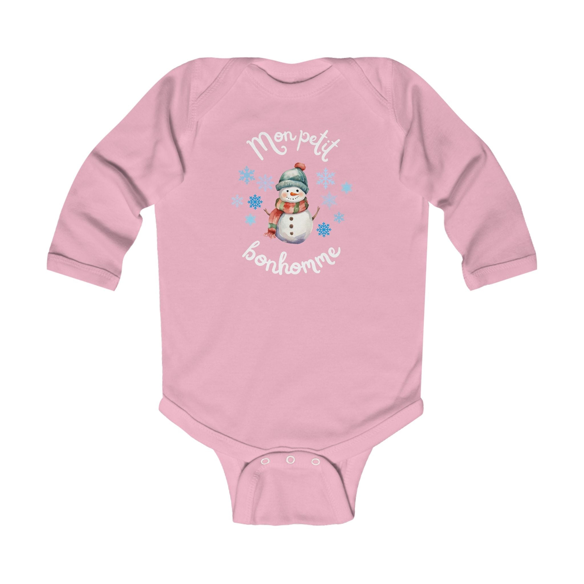 Mon petit bonhomme de neige baby bodysuit