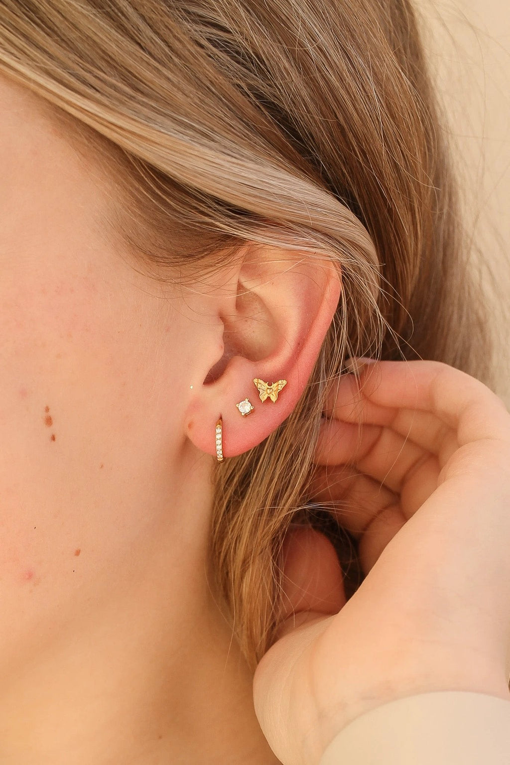 Monarch Flat Back Stud by Rose & Clay