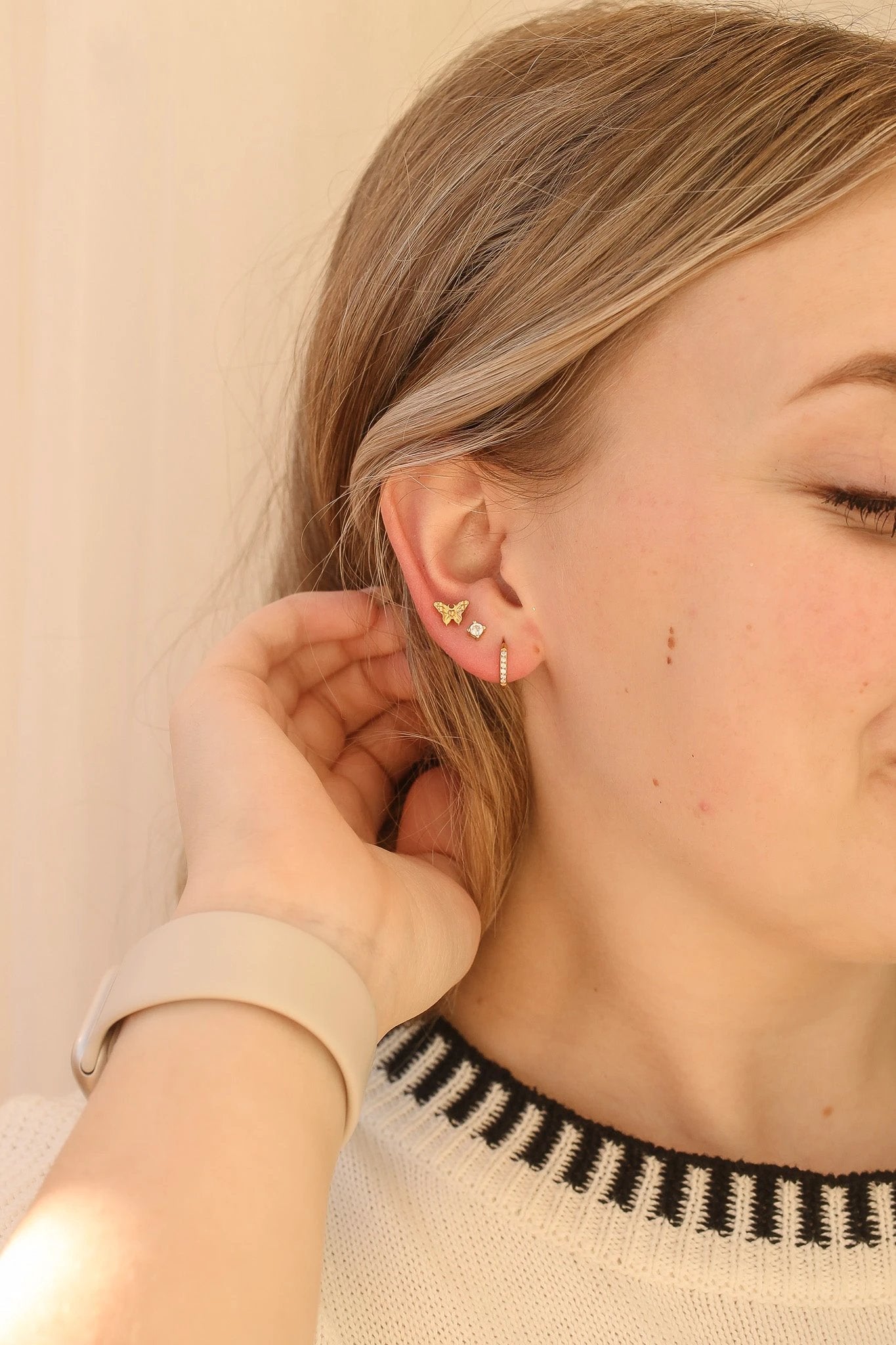 Monarch Flat Back Stud by Rose & Clay