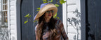 Monica 7" Wide Brim Two Tone Packable Straw Sun Hat La Vie Bien Monica 7" Wide Brim Two Tone Packable Straw Sun Hat