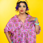 Monkey Business Maxi Caftan in Magenta Madness Caftan La Vie Bien Monkey Business Maxi Caftan in Magenta Madness