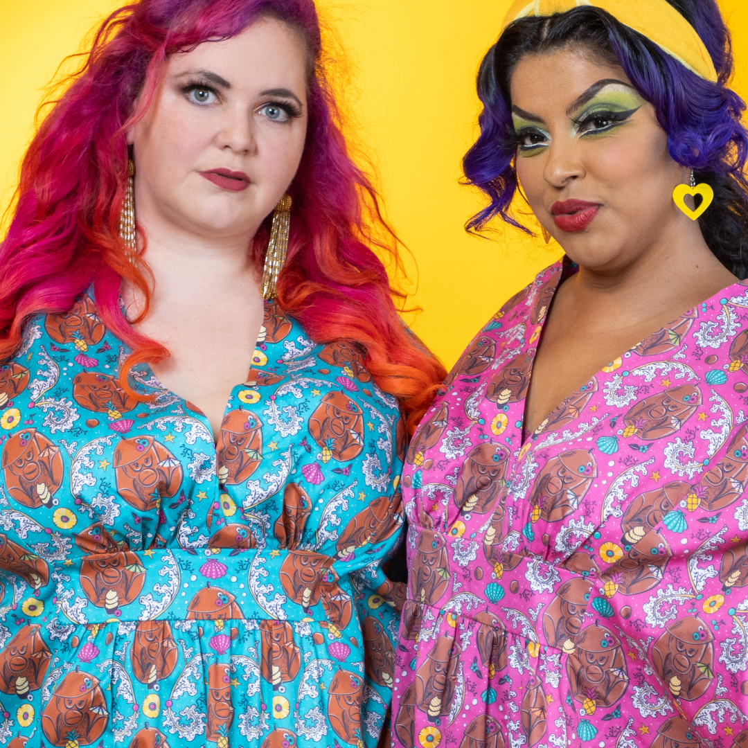 Monkey Business Maxi Caftan in Magenta Madness Caftan La Vie Bien Monkey Business Maxi Caftan in Magenta Madness