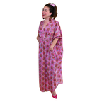 Monkey Business Maxi Caftan in Magenta Madness Caftan La Vie Bien Monkey Business Maxi Caftan in Magenta Madness