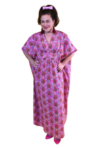 Monkey Business Maxi Caftan in Magenta Madness Caftan La Vie Bien Monkey Business Maxi Caftan in Magenta Madness