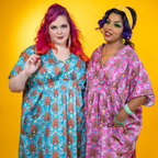 Monkey Business Midi Caftan in Blue Hawaiian Caftan La Vie Bien Monkey Business Midi Caftan in Blue Hawaiian