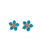 Monroe Statement Earrings - Blue