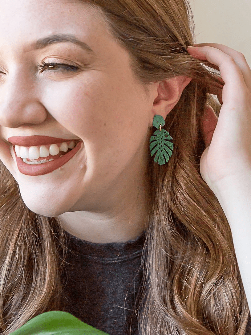 Monstera Studs